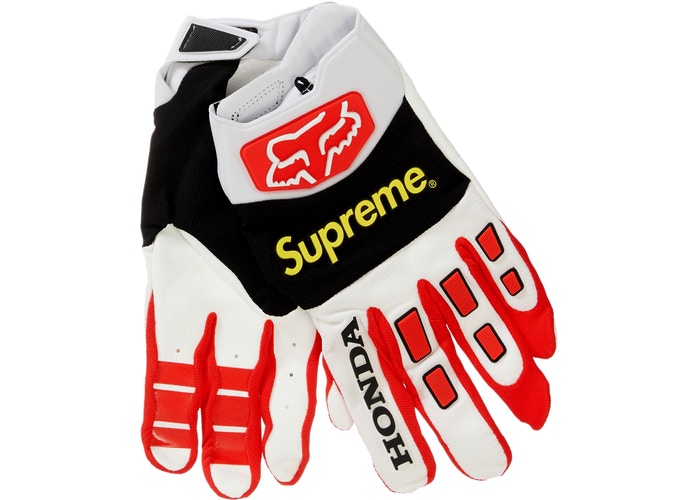 Supreme Honda Fox Racing Gloves- Red