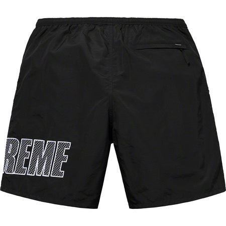 Supreme Logo Applique Water Short- Black