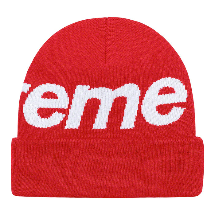 Supreme Big Logo Beanie (FW21)- Red