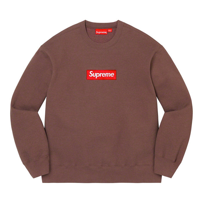 Supreme Box Logo Crewneck (FW22)- Brown