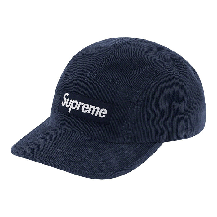 Supreme Fine Wale Corduroy Camp Cap- Navy