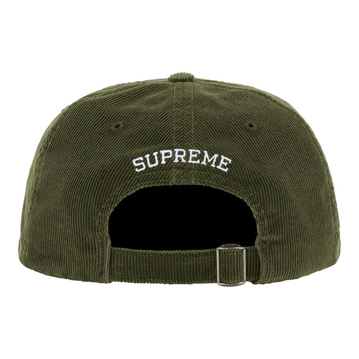 Supreme Fine Wale Corduroy S Logo 6-Panel- Olive