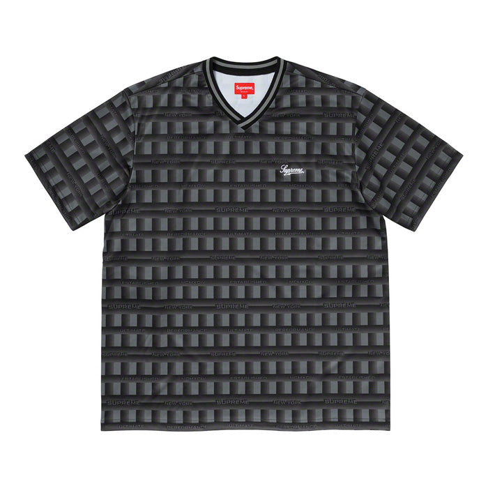 Supreme Grid Soccer Jersey- Black