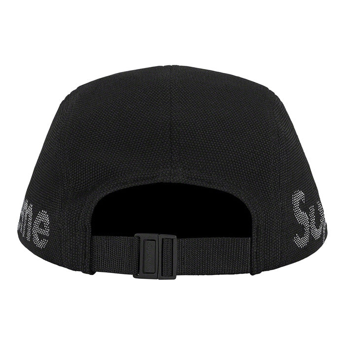 Supreme Jacquard Pique Camp Cap- Black