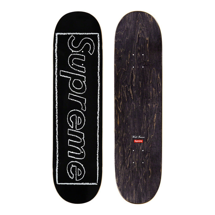 Supreme KAWS Chalk Logo Skateboard- Black