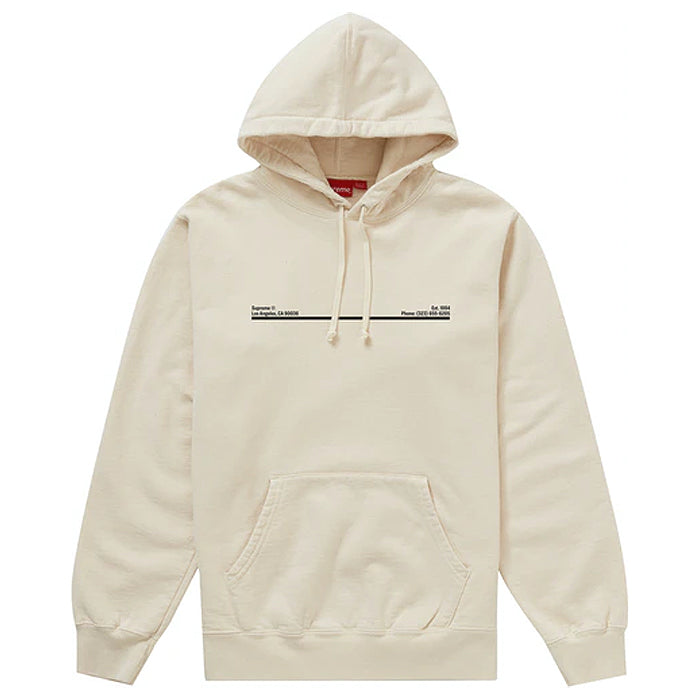 Supreme Los Angeles Shop Hooded Sweatshirt- Natural