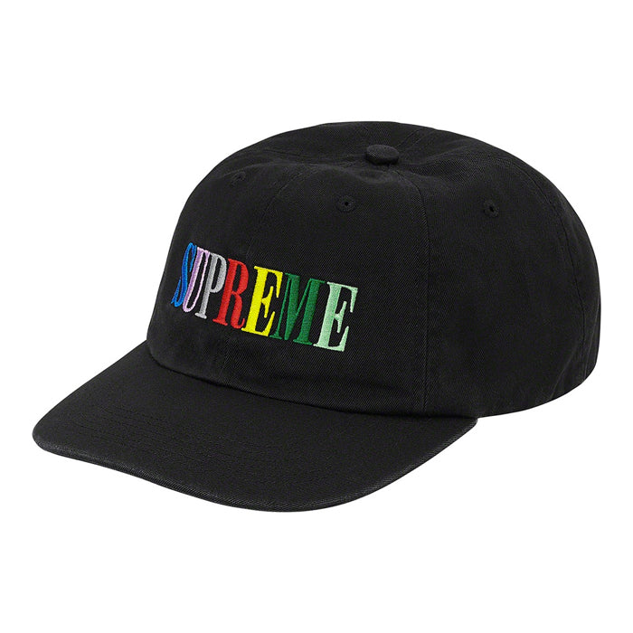 Supreme Multi Color Logo 6-Panel- Black