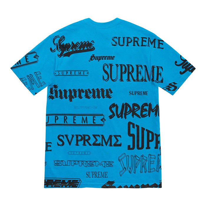 Supreme Multi Logo Tee- Bright Blue