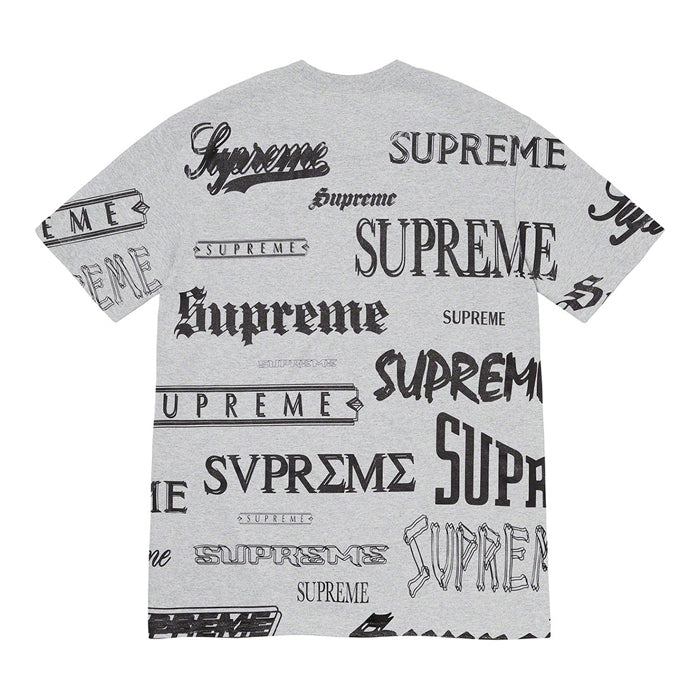 Supreme Multi Logo Tee- Heather Grey