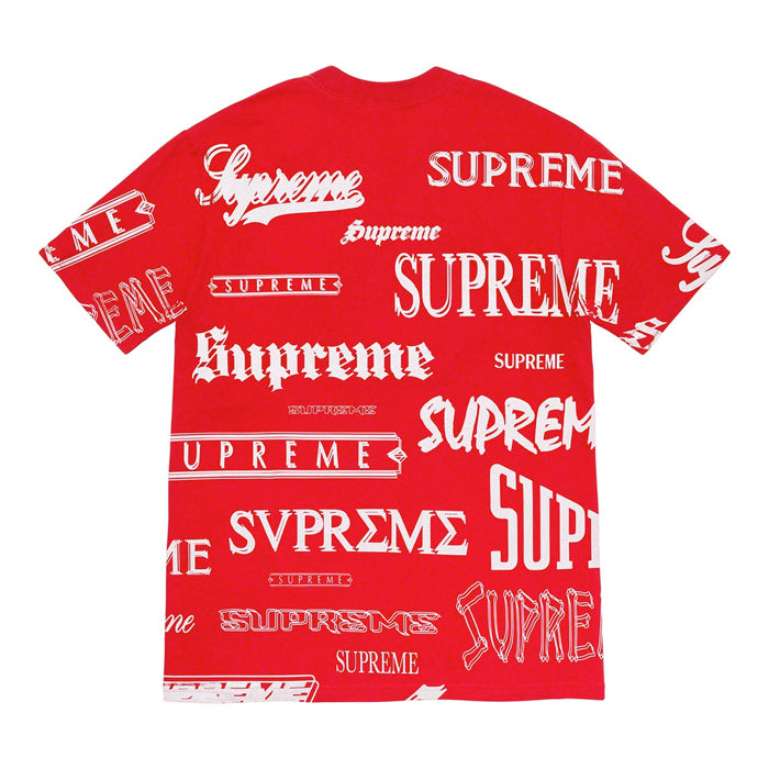 Supreme Multi Logo Tee- Red