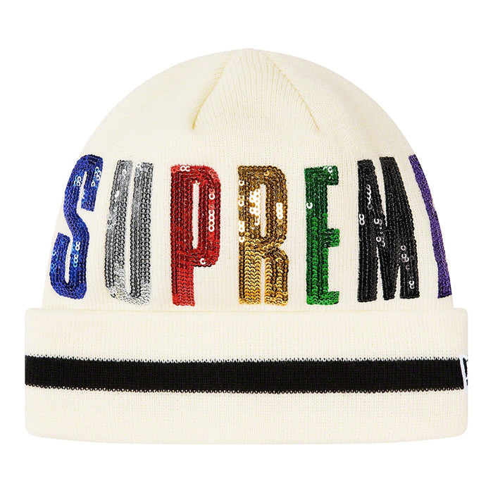 Supreme New Era® Sequin Beanie- Natural