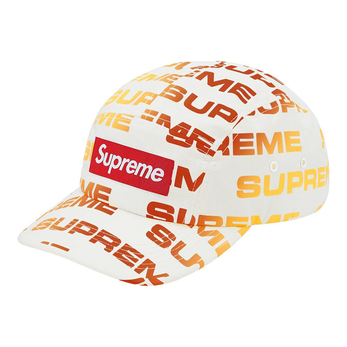 Supreme Reactive Print Camp Cap- White