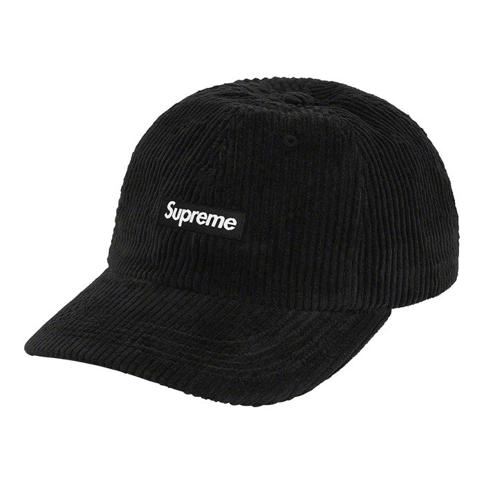 Supreme Ripple Corduroy Small Box 6-Panel- Black