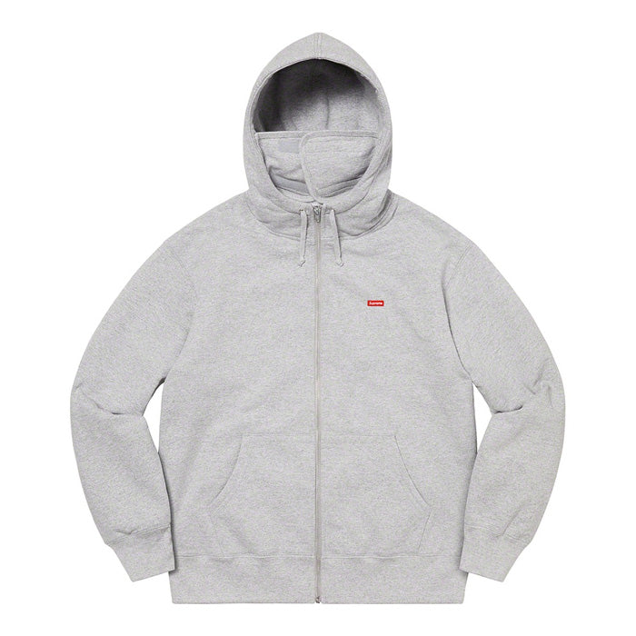 Supreme Small Box Facemask Zip Up Hooded Sweatshirt- Heather Grey