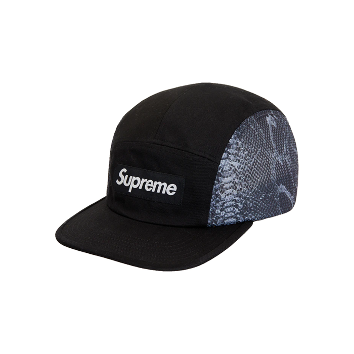 Supreme Snakeskin Mesh Camp Cap- Black