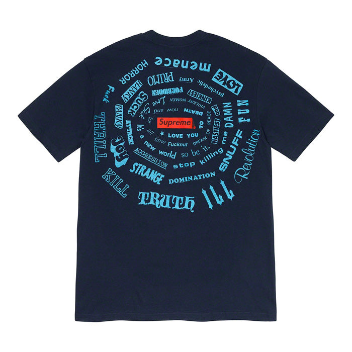 Supreme Spiral Tee- Navy