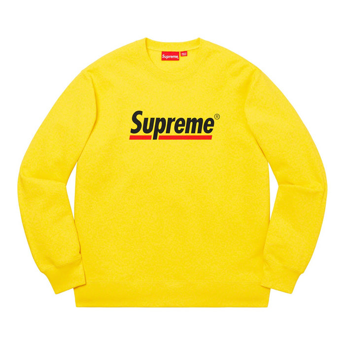 Supreme Underline Crewneck- Lemon