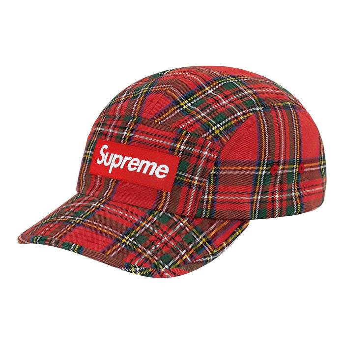 Supreme Washed Chino Twill Camp Cap (FW20)- Red Tartan