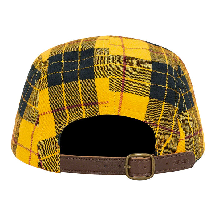 Supreme Washed Chino Twill Camp Cap (FW20)- Yellow Tartan