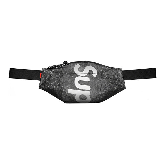 Supreme Waterproof Reflective Speckled Waist Bag- Black