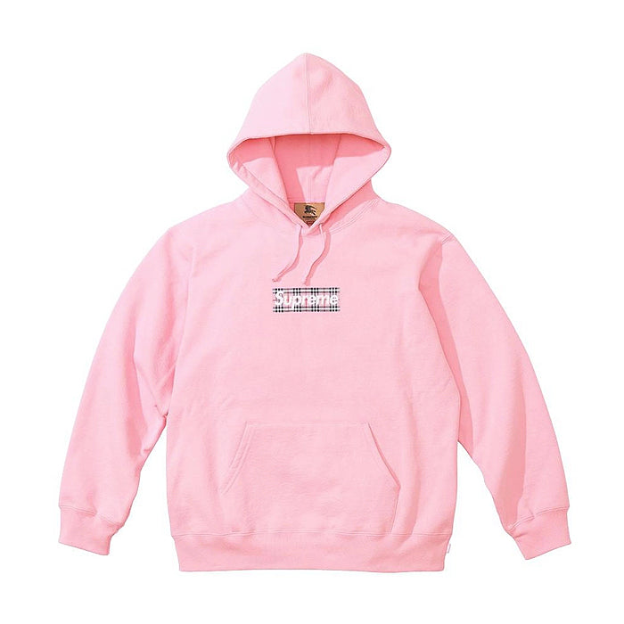 Supreme®/Burberry® Box Logo Hooded Sweatshirt- Pink