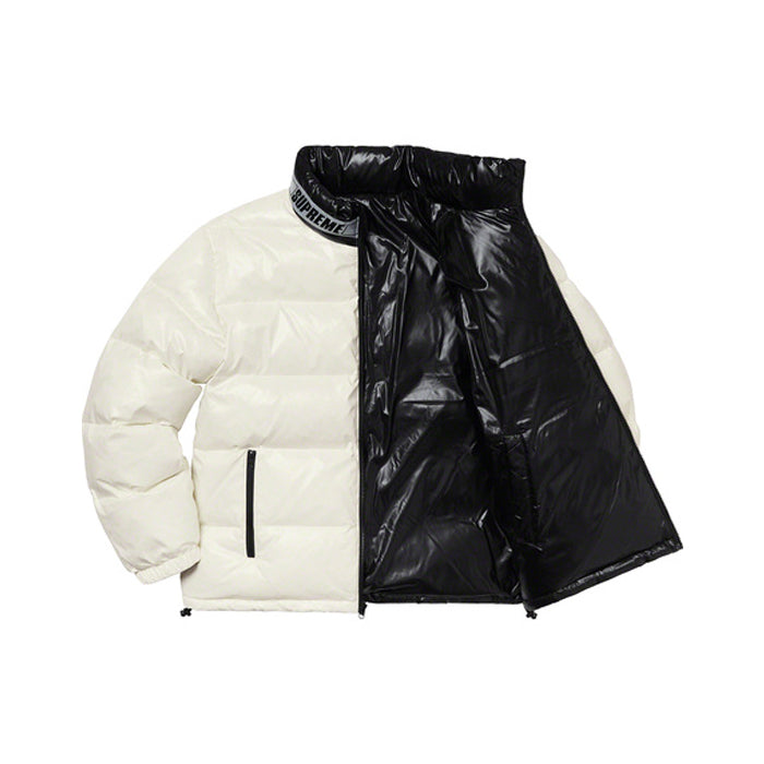Supreme Shiny Reversible Puffy Jacket- White