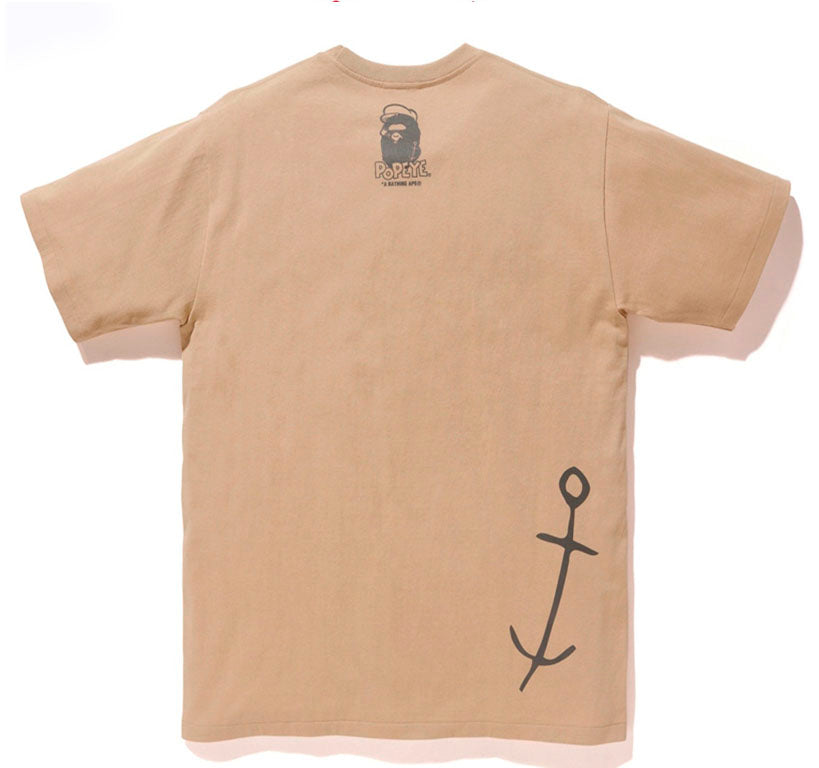 Bape x Popeye Ape Head Tee- Beige