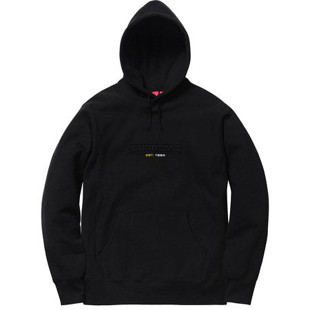 Supreme Embossed Logo Hoodie- Black