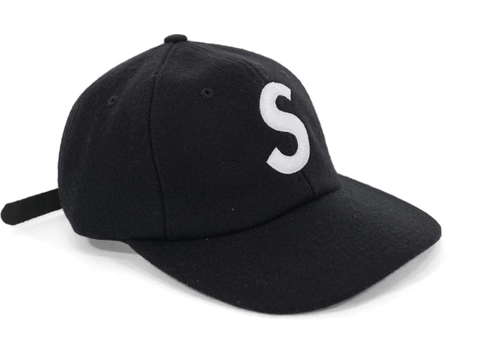 Supreme Wool S Logo 6-Panel Black