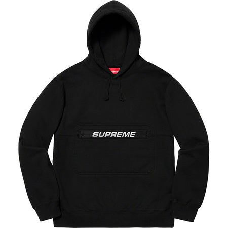 Supreme Zip Pouch Hoodie- Black