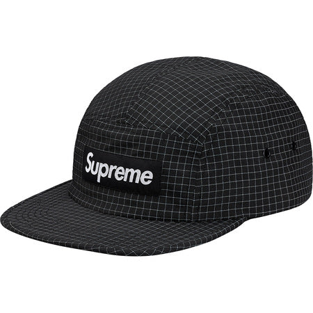 Supreme Reflective Ripstop Camp Cap- Black