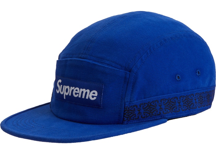 Supreme Side Tape Camp Cap- Royal