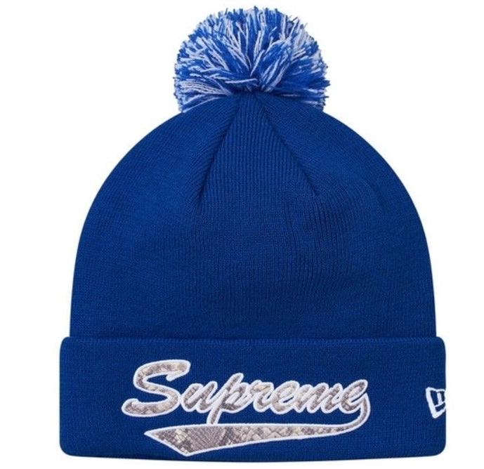 Supreme Royal New era Snake Logo Beanie