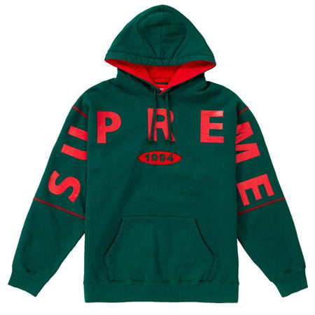 Supreme Spread Logo Hooded Sweatshirt- Dark Green