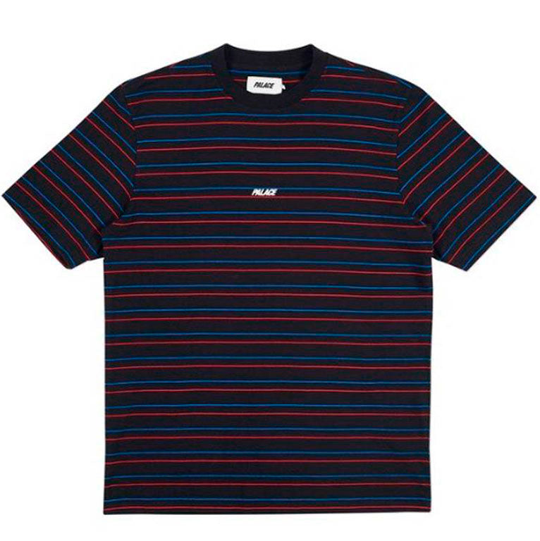 Palace Striped Logo Tee- Black