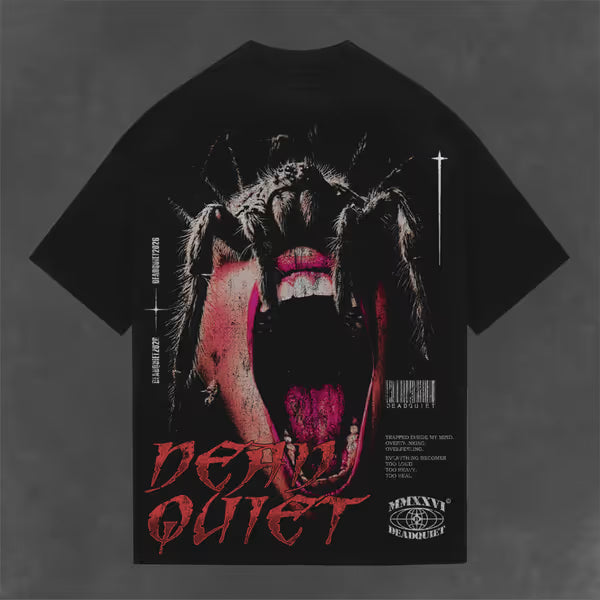 Dead Quiet - Mouth & Spider - Jet Black Tee