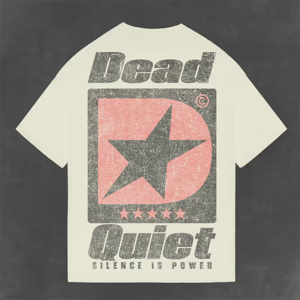 Dead Quiet - Silence Is Power - Vintage White Tee