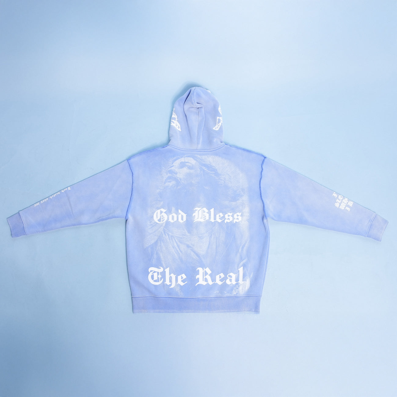 BLUE GB Jesus CROSS F/B Zip Hoodie