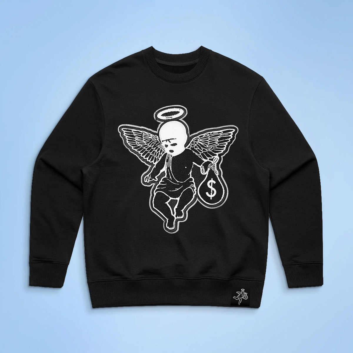 MM Ski Mask Angel Chenille Crewneck