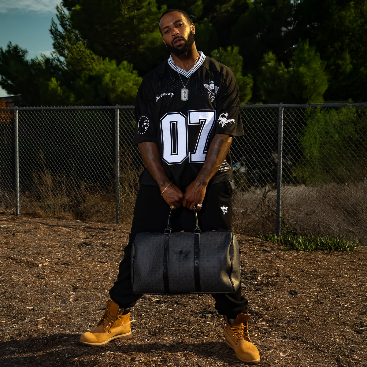 HM MM Pattern Duffle Bag