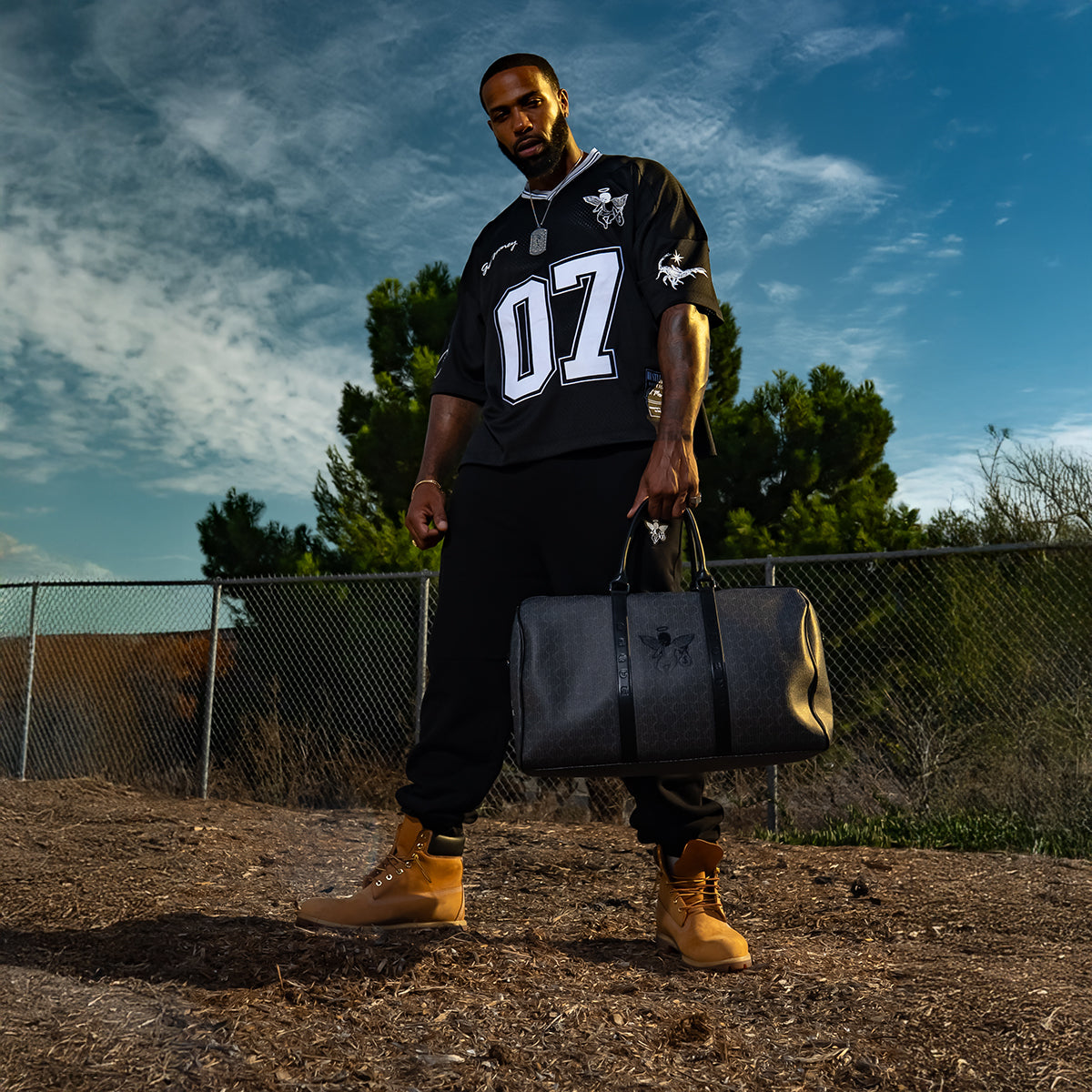 HM MM Pattern Duffle Bag