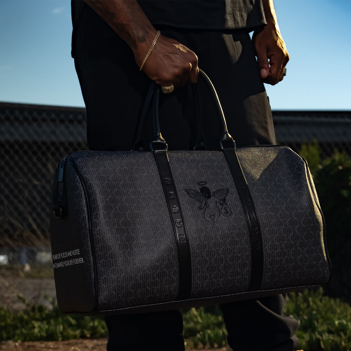 HM MM Pattern Duffle Bag