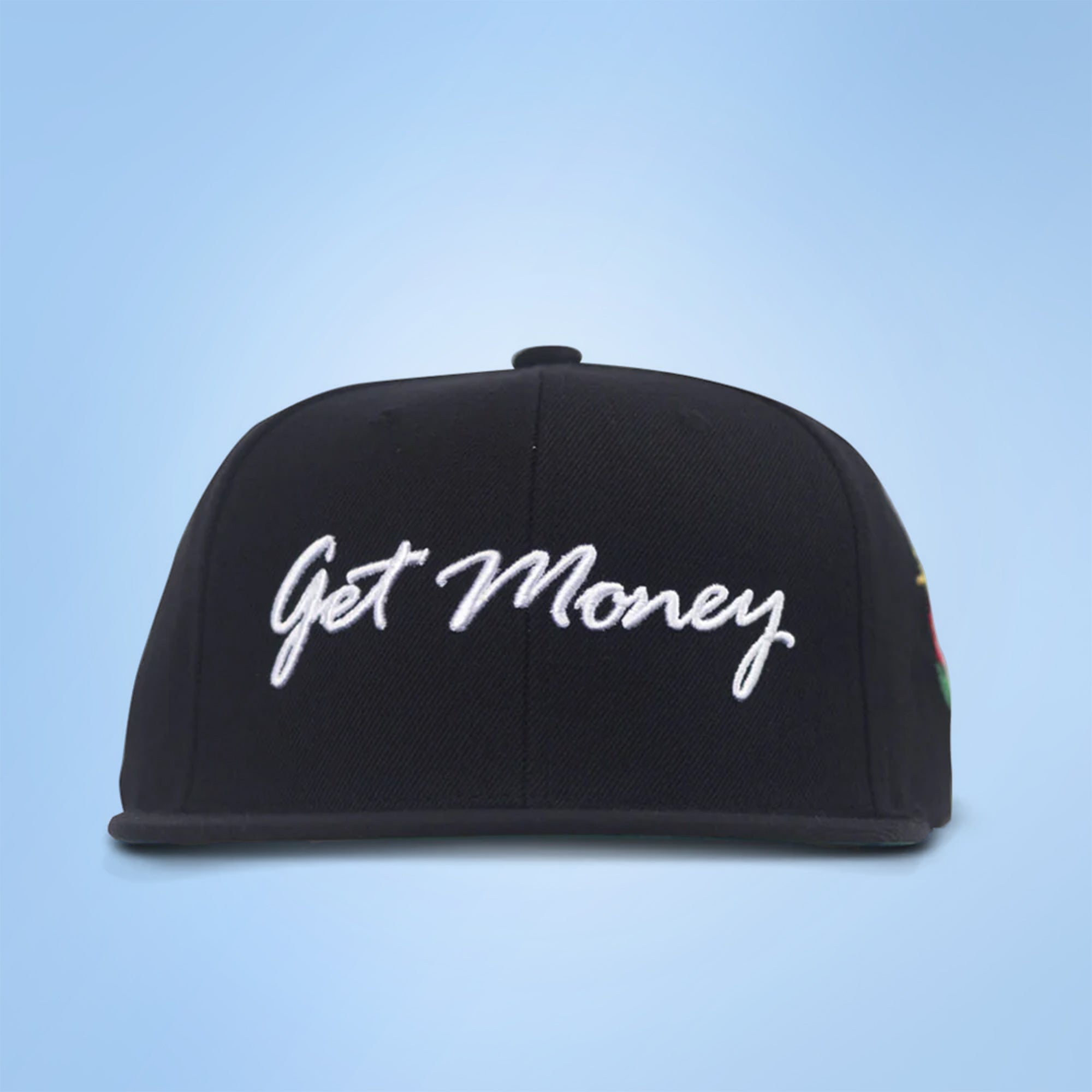Get Money Rose Snapback - Black