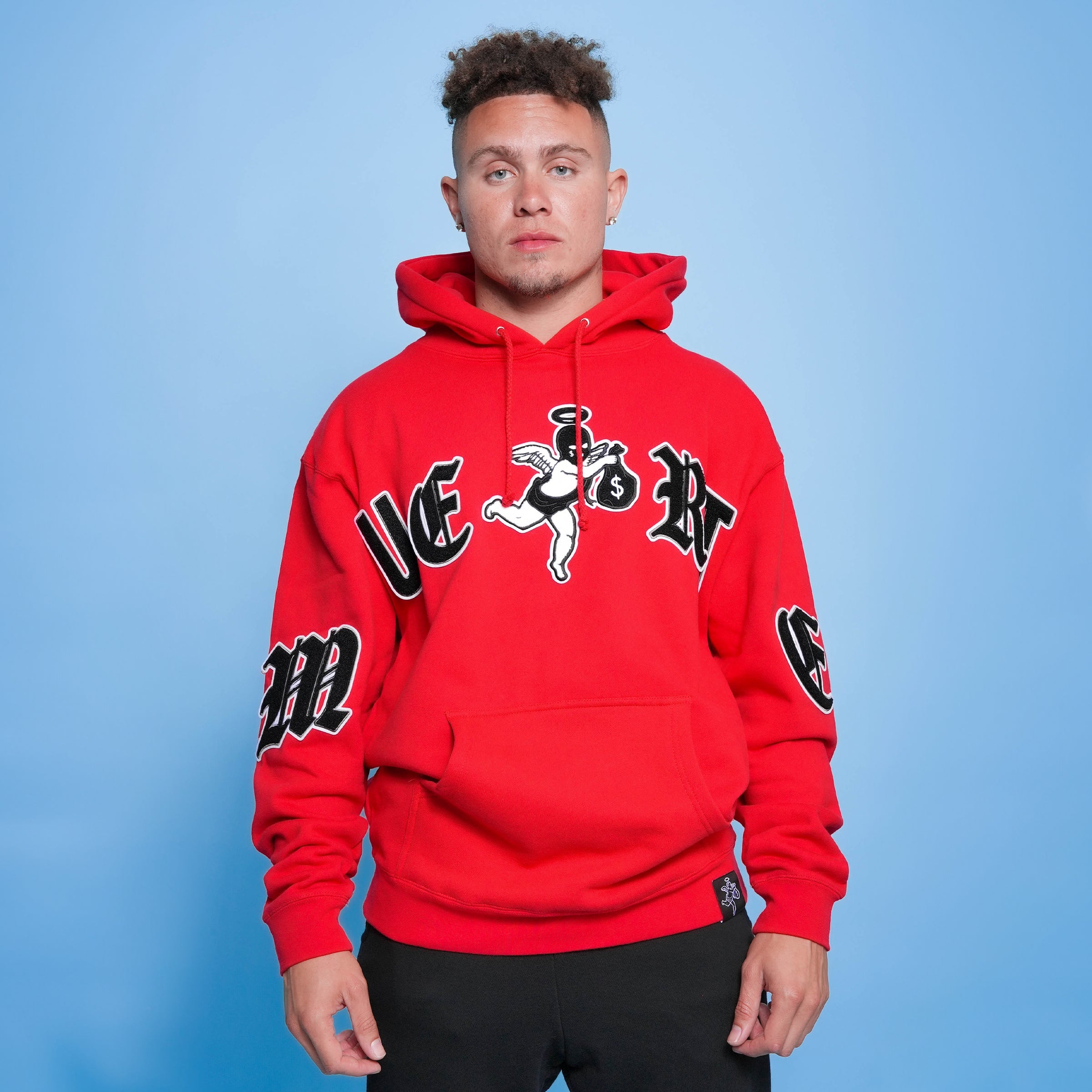 BLACK/GREY Motivated LTTRS RED Hoodie