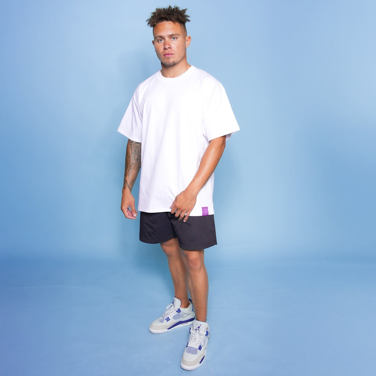 Purple Label Boxy White Tee