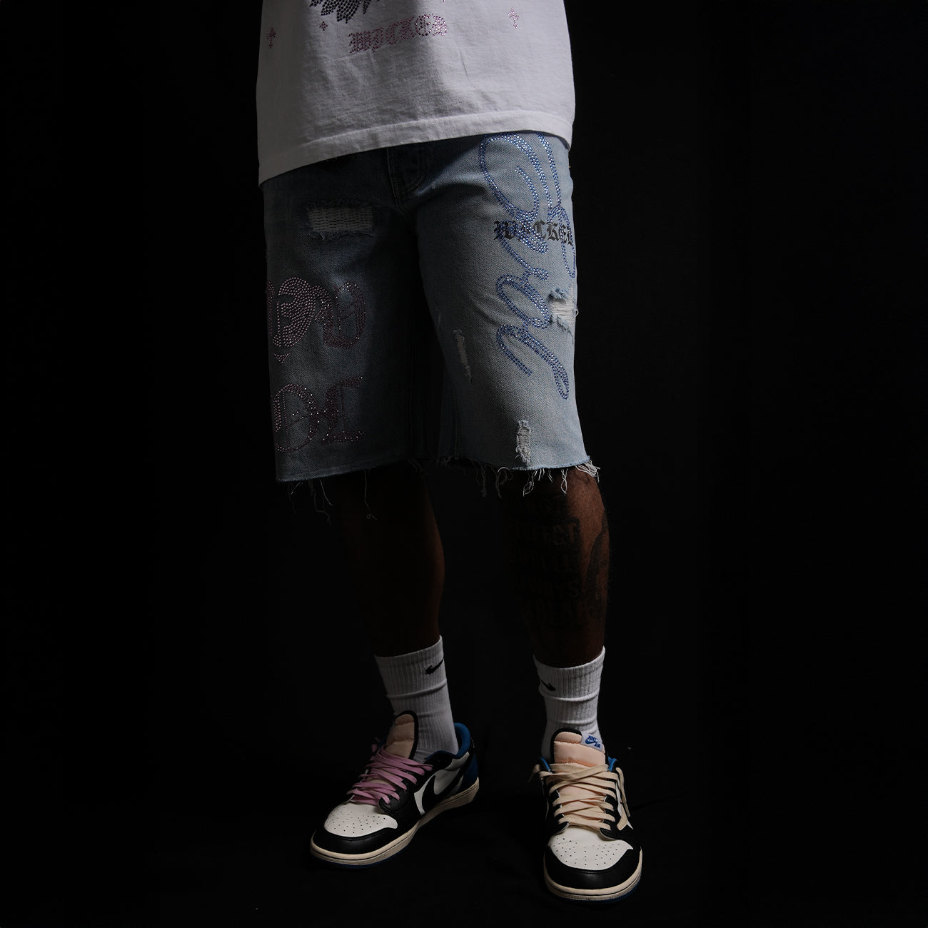 Evol Hearts Denim shorts