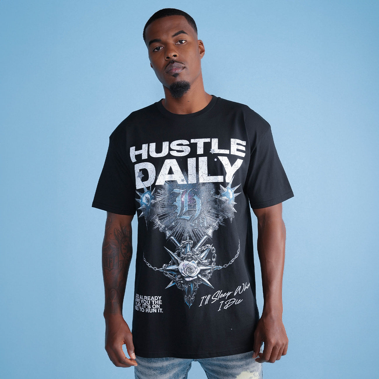Metal Morning Stars Tee  - HUSTLE DAILY