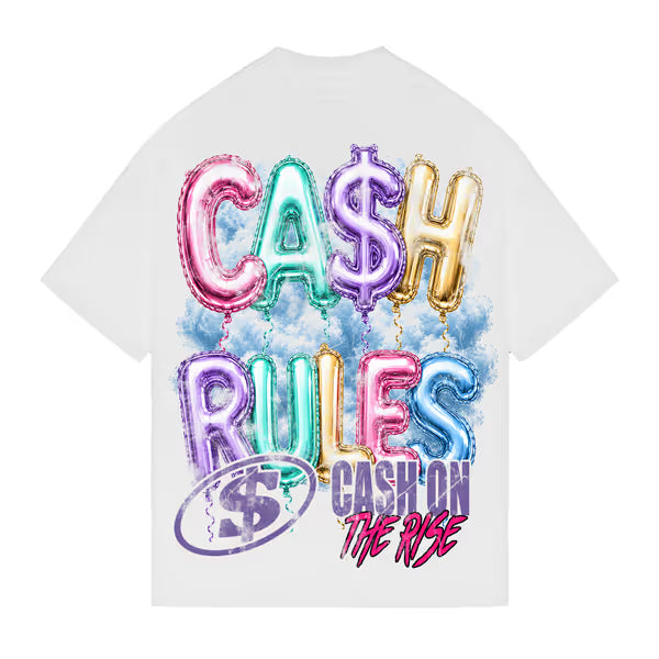 Cash Rules - Cash Inflated - White Tee