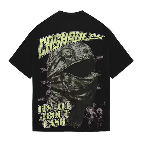Cash Rules - Face Value - Jet Black Tee