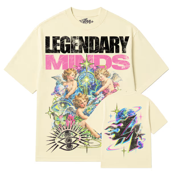 Legendary Minds - Higher Frequency - Cream Tee